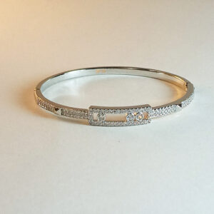 Silver Cuff with Diamond